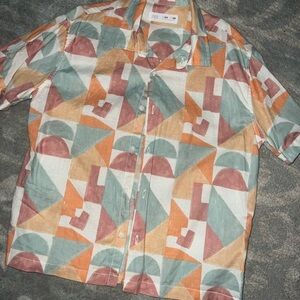 Boys ZARA short sleeve button down shirt